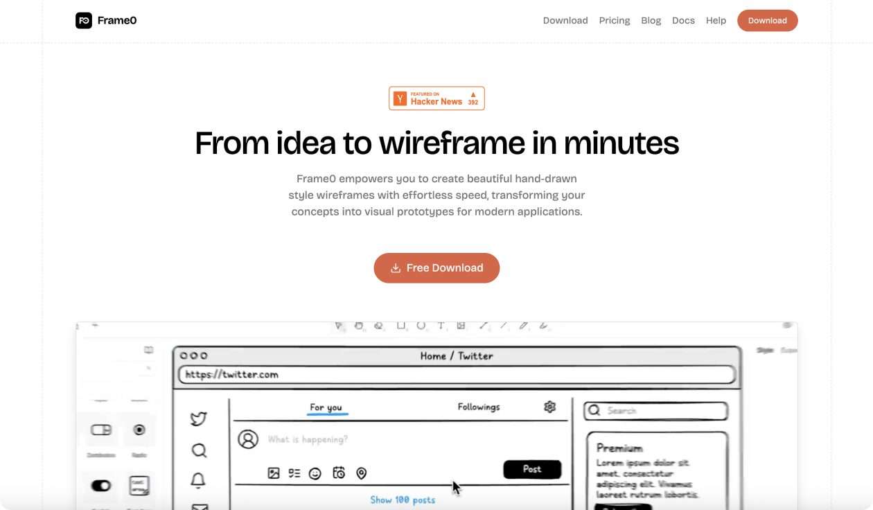 frame0 app screenshot