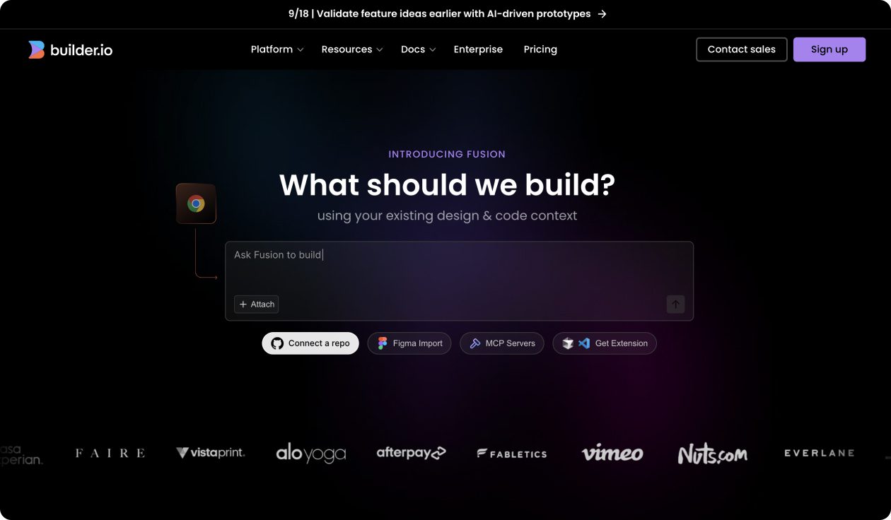 builder.io screenshot