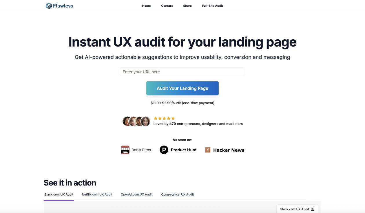 flawless UX Audit